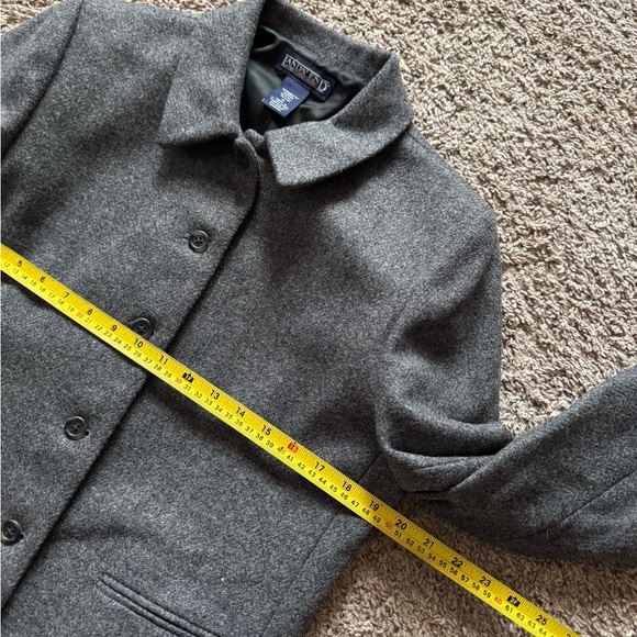 LANDS END Women's Gray Heather Wool Blazer Jacket Size 10 Petite - Picture 3 of 6